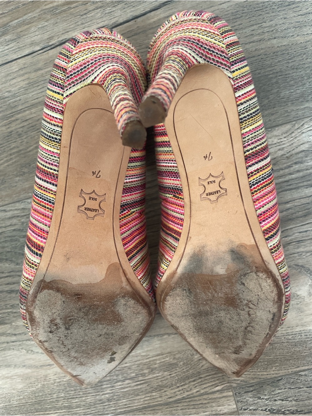 Sam Edelman Striped Multicolor Pointed-Toe Pumps - Picture 3 of 3